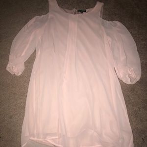 Light Pink Dress with Shoulder Cutouts